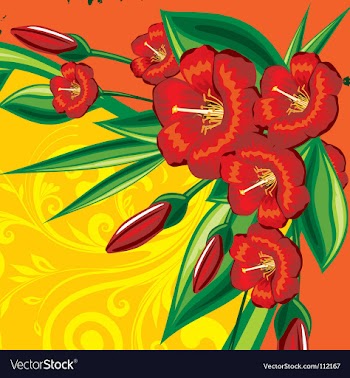 Floral background vector image