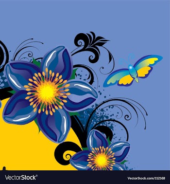 Floral background vector image