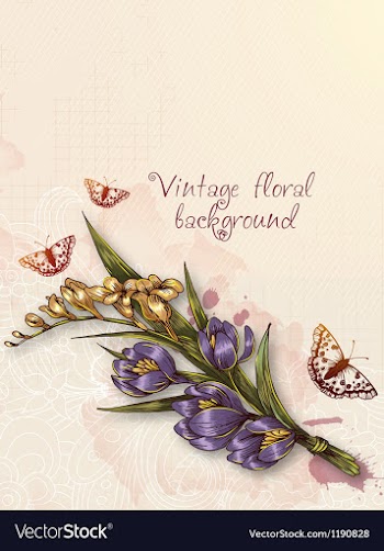 Floral background vector image