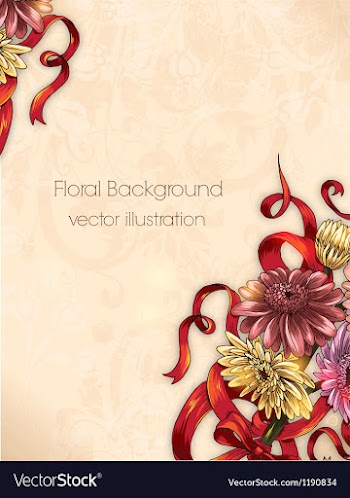 Floral background vector image