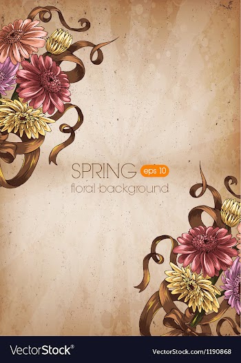 Floral background vector image