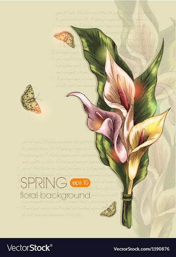 Floral background vector image