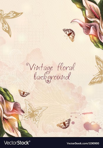 Floral background vector image