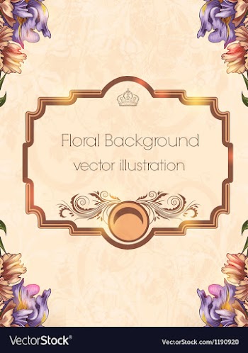 Floral background vector image