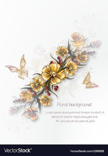 Floral background vector image
