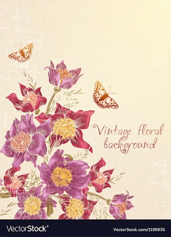 Floral background vector image