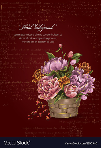 Floral background vector image