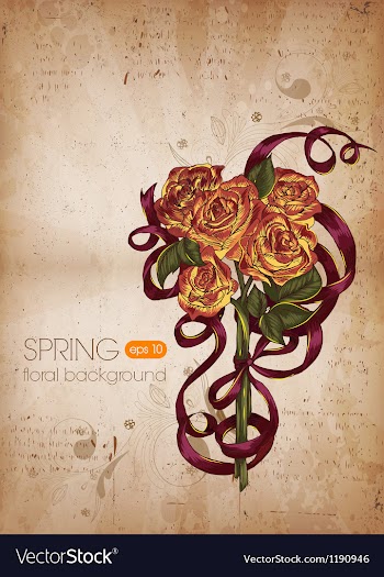 Floral background vector image