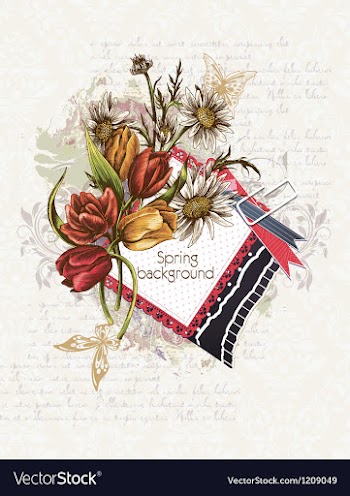 Floral background vector image