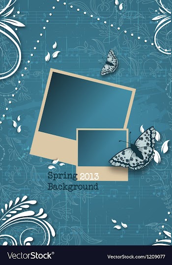 Floral background vector image