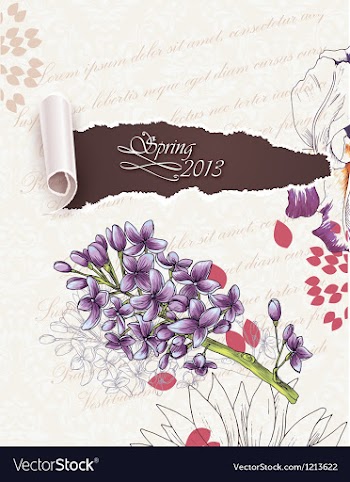 Floral background vector image