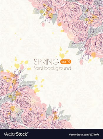 Floral background vector image
