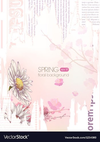 Floral background vector image