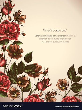 Floral background vector image