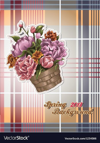 Floral background vector image