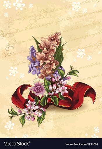 Floral background vector image