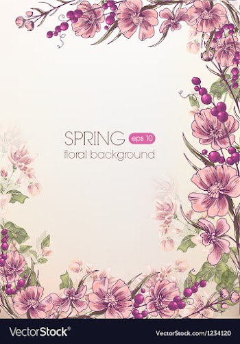 Floral background vector image