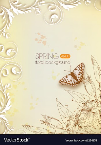 Floral background vector image