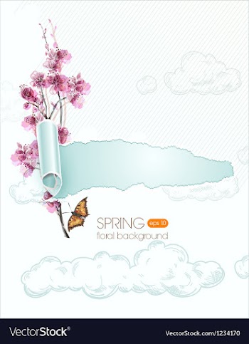 Floral background vector image
