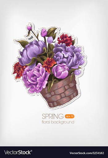Floral background vector image
