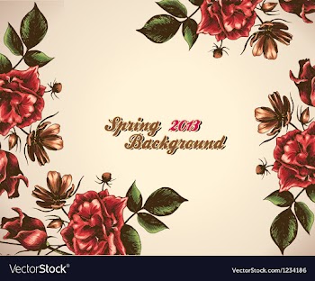 Floral background vector image