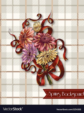 Floral background vector image