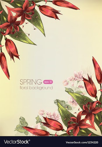 Floral background vector image