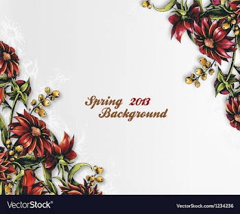 Floral background vector image