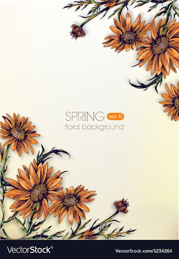 Floral background vector image