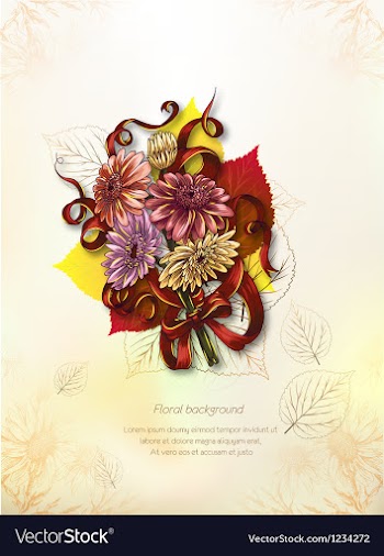 Floral background vector image