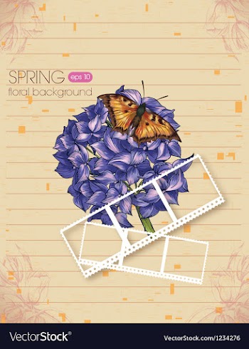 Floral background vector image
