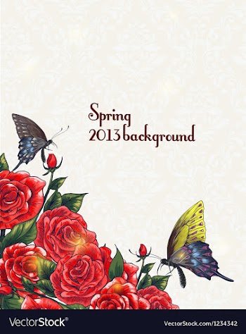 Floral background vector image