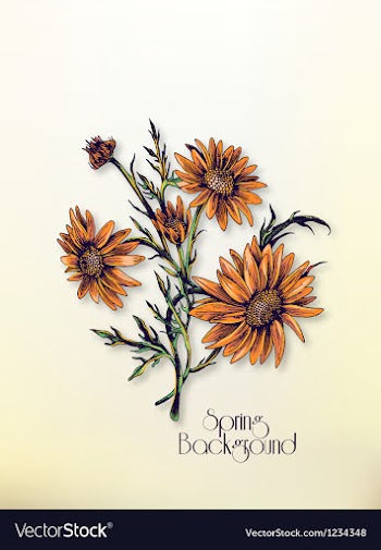 Floral background vector image