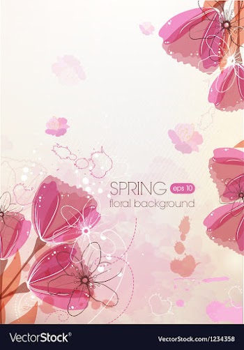 Floral background vector image