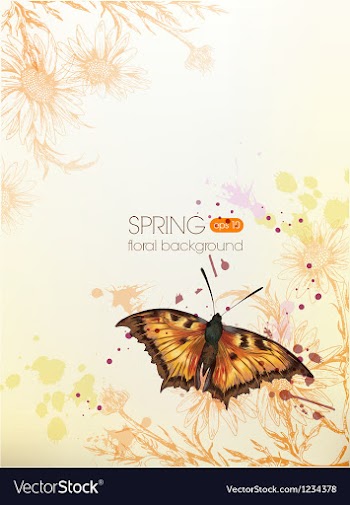 Floral background vector image