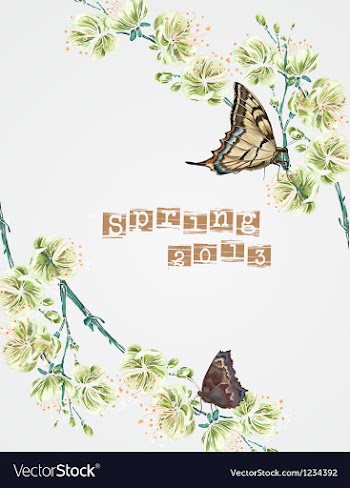Floral background vector image