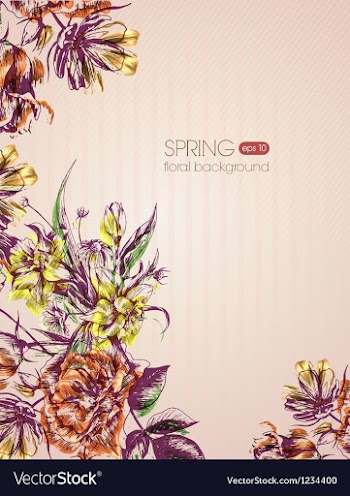 Floral background vector image