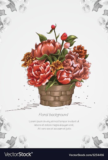 Floral background vector image