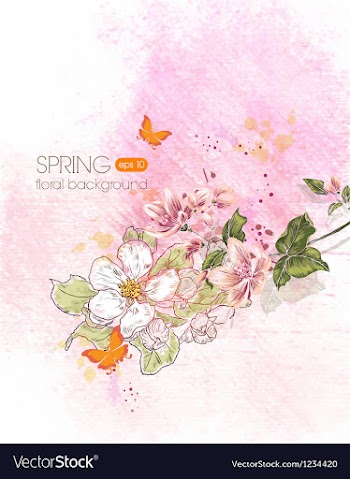 Floral background vector image