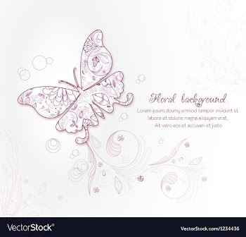 Floral background vector image