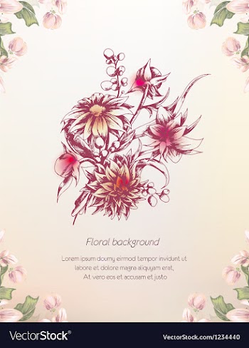 Floral background vector image