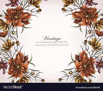 Floral background vector image