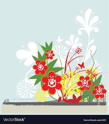 Floral background vector image