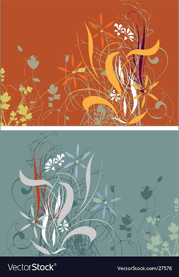 Floral background vector image