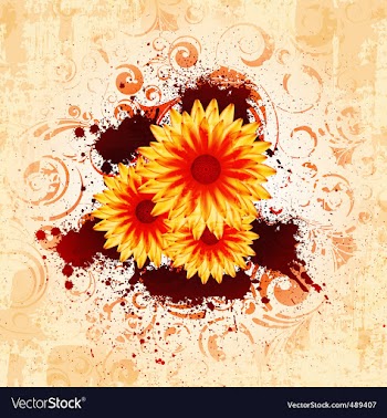 Floral background vector image