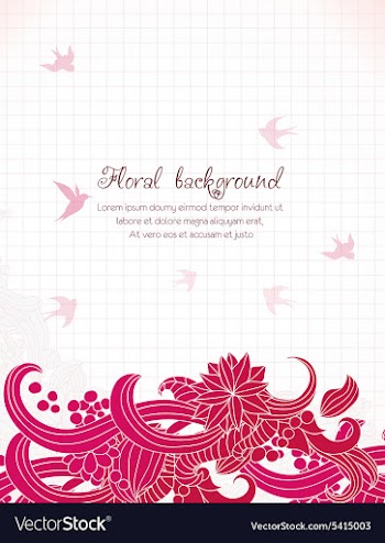 Floral background vector image