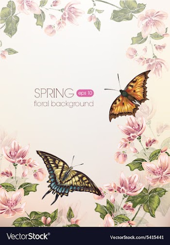 Floral background vector image