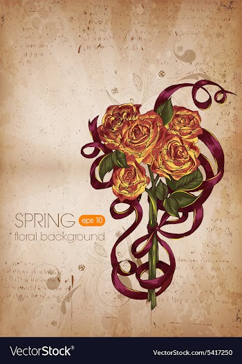 Floral background vector image