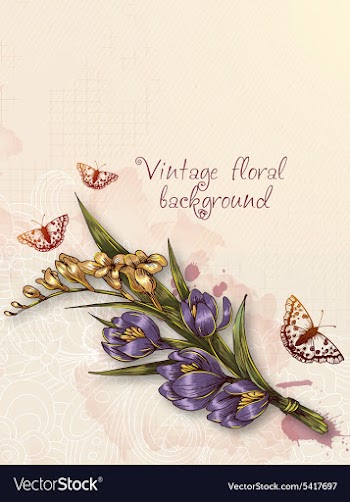 Floral background vector image