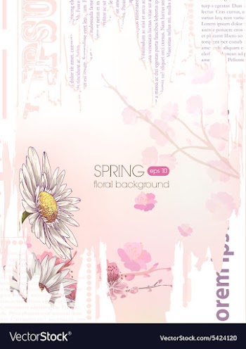 Floral background vector image